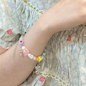 Cute Colorful Beaded Niche Bracelet Necklace